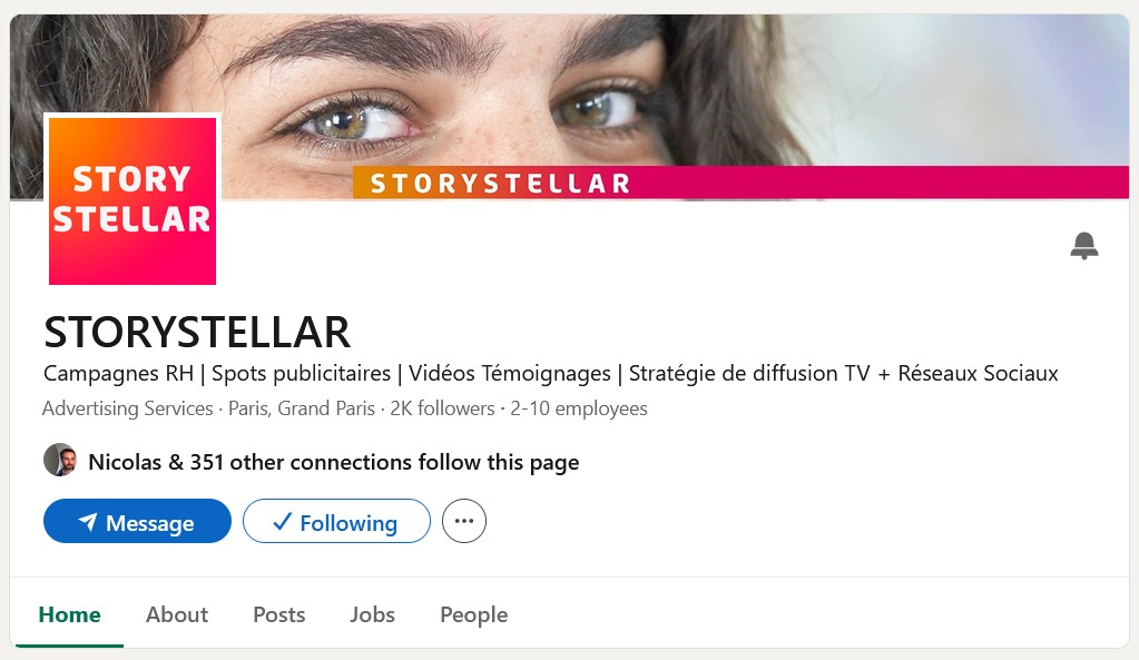 Profil LinkedIn Storystellar